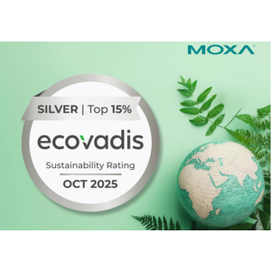Moxa remporte la médaille d'argent EcoVadis pour ses performances en matière de développement durable