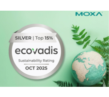 Moxa remporte la médaille d'argent EcoVadis pour ses performances en matière de développement durable