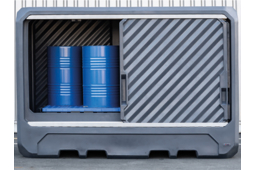 Conteneur de stockage avec rétention - CONT3M-PEHD de chez DIFOPE