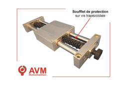 Soufflet de protection sur vis trapézoïdale