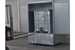 Abris de stockage avec rétention pour fut et cubitainer