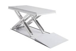 Tables extra-plates acier avec plateau plein