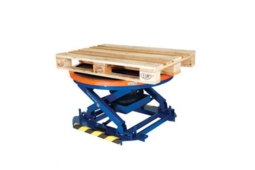 Table élévatrice avec plateau tournant