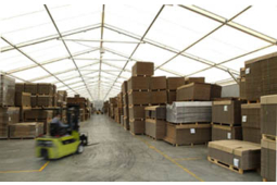 Chapiteau industriel de stockage temporaire (ABRITEX)