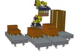Solution de palettisation robotisée multilignes 