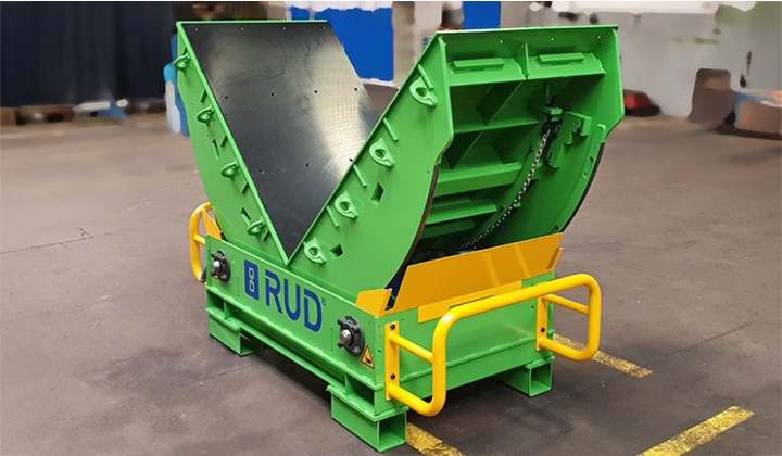 Basculeur RUD TECDOS TM à 90° pour charges lourdes jusque 64 tonnes en 60 secondes