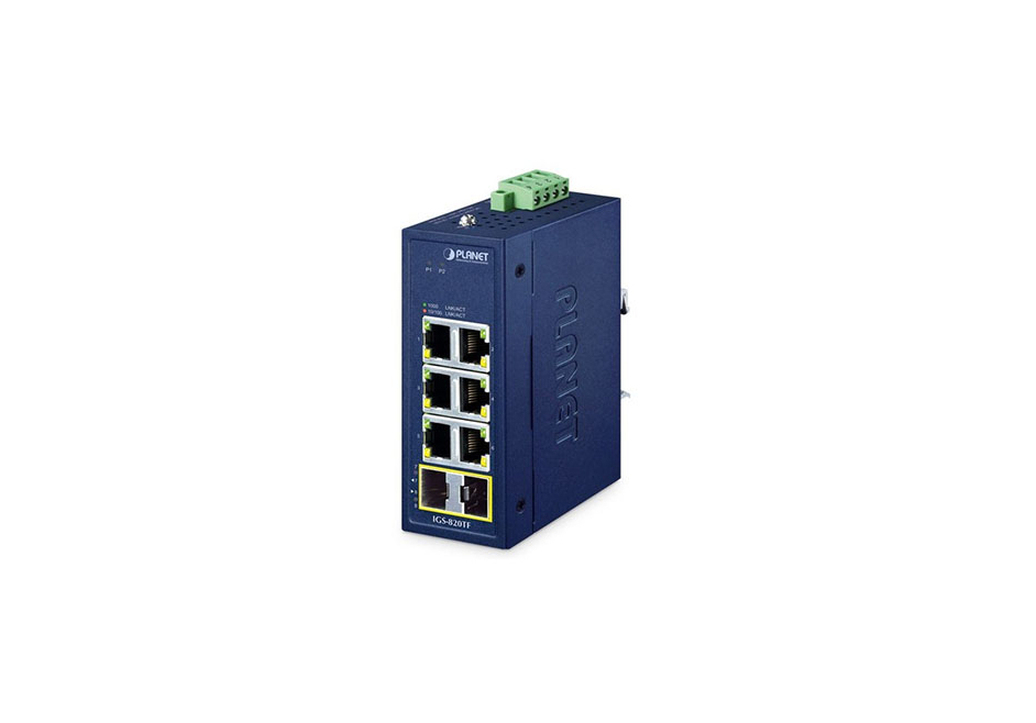 Commutateur Ethernet IGS-820TF pour environnements industriels difficiles