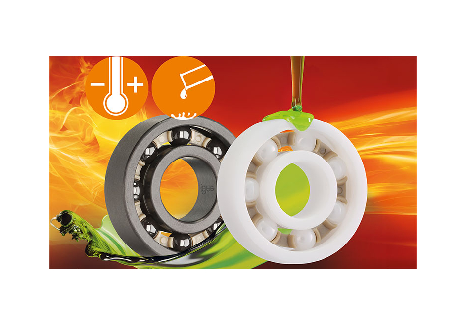 Deux nouveaux roulements à billes xiros résistants aux produits chimiques chez IGUS