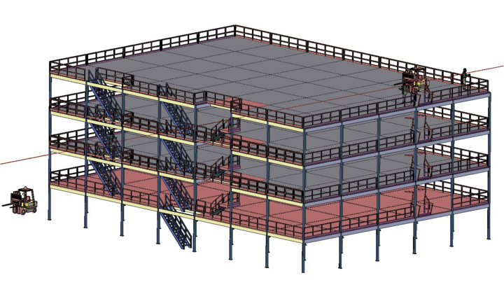 Plateforme industrielle 4 étage 4800 m2