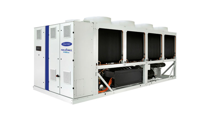 Le refroidisseur de liquide air/eau AquaForce Vision de Carrier disponible en version HFO
