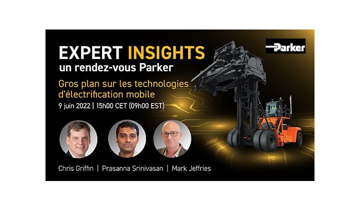Parker organise une conférence technique en ligne sur l'électrification des véhicules mobiles