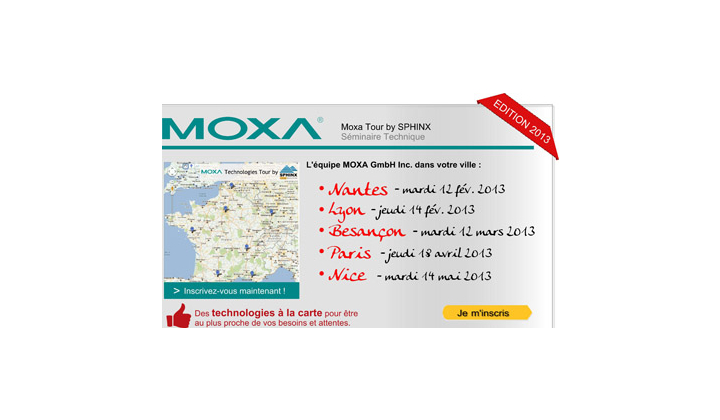 MOXA rencontre les professionnels partout en France