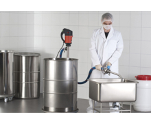 Pompe vide-fûts pour applications hygiéniques
