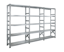 Kit rayonnage métallique galvanisé Galvastar de 3 mètres