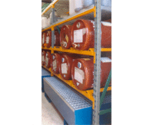 Rayonnage à futs de 60 et 200 litres