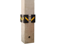 Protection d’angle sans perçage pour poteaux porteurs